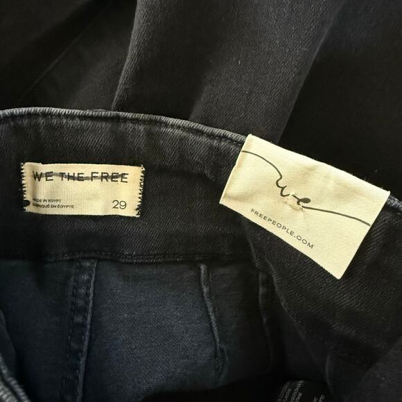 Free People flare pants high rise jeans black 29 - Picture 6 of 7